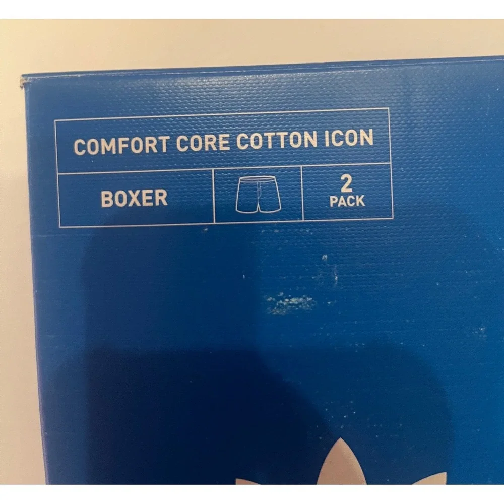Adidas‎ 2-Pack Comfort Core Cotton Icon Boxers Size Medium 32-34